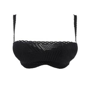NEW ANTIGEL BOUDOIR DE FILLES women's tressage strapless bra in black